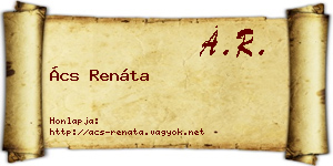 Ács Renáta névjegykártya